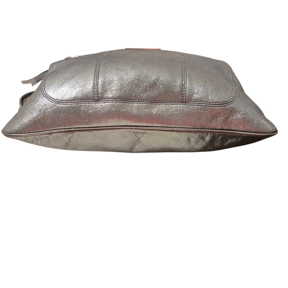 Coach Poppy 2011 Silver/Gunmetal Metallic Convertible Shoulder Bag - Picture 7 of 13